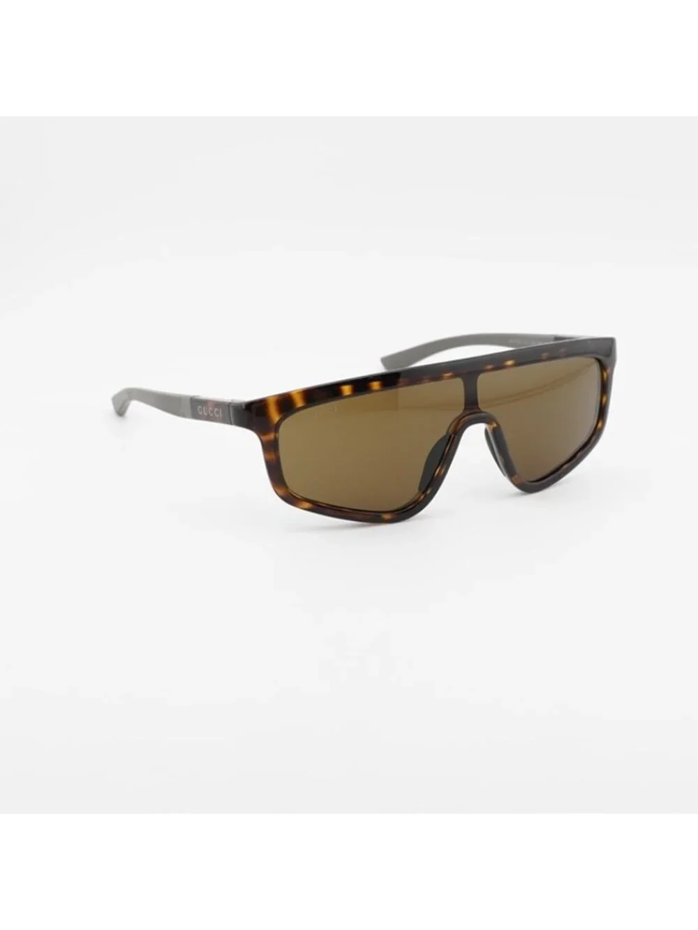 Gucci GG1736S 002 Sunglasses Havana Shield Frame, Brown Lenses